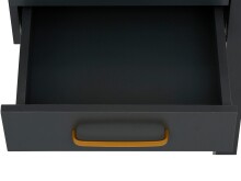 Schreibtisch >Møyfrid< in Grau, MDF - 120x77x50cm (BxHxT)
