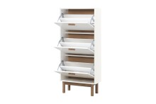 Schuhschrank >Orvar< in Weiß - 58x131x25cm (BxHxT)