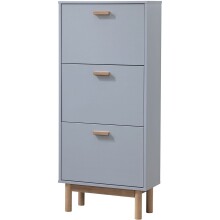 Schuhschrank >Orvar< in Grau - 58x131x25cm (BxHxT)
