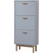 Schuhschrank >Orvar< in Grau - 58x131x25cm (BxHxT)