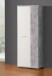 Schuhschrank >NET106< in Betonoptik Lichtgrau / Weiss - 68,9x179,1x34,8 (BxHxT)