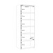 Schuhschrank >NET106< in Betonoptik Lichtgrau / Weiss - 68,9x179,1x34,8 (BxHxT)