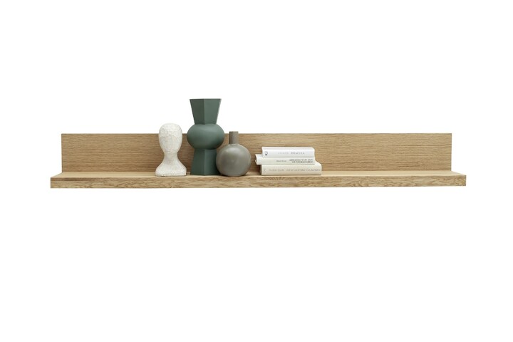 Wandboard >SILIAS< in natur geölt, Wildeiche teilmassiv - 132x20x20cm (BxHxT)