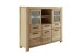 Highboard >SILIAS< in Wildeiche geölt, Wildeiche teilmassiv - 172x140x45 (BxHxT)