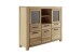 Highboard >SILIAS< in Wildeiche geölt, Wildeiche teilmassiv - 172x140x45 (BxHxT)