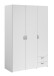 Kleiderschrank >Parisot Daily 2< 3 Türen, 2 Schübe, in Weiss - 120x185x51cm (BxHxT)