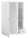Kleiderschrank >Parisot Daily 2< 3 Türen, 2 Schübe, in Weiss - 120x185x51cm (BxHxT)