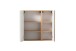 Hängeschrank >Paris< in weiß, Wotaneiche, MDF - 65x64x20cm (BxHxT)