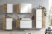Hängeschrank >Paris< in weiß, Wotaneiche, MDF - 65x64x20cm (BxHxT)