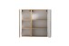 Hängeschrank >Paris< in betongrau, wotaneiche, MDF - 65x64x20cm (BxHxT)