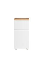 Unterschrank >Paris< in weiß, wotaneiche, MDF - 40x79x35cm (BxHxT)