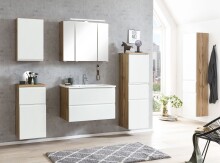 Unterschrank >Paris< in weiß, wotaneiche, MDF - 40x79x35cm (BxHxT)