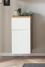 Unterschrank >Paris< in weiß, wotaneiche, MDF - 40x79x35cm (BxHxT)