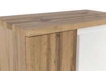 Unterschrank >Paris< in weiß, wotaneiche, MDF - 65x79x35cm (BxHxT)