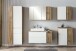 Unterschrank >Paris< in weiß, wotaneiche, MDF - 65x79x35cm (BxHxT)
