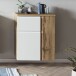 Unterschrank >Paris< in weiß, wotaneiche, MDF - 65x79x35cm (BxHxT)