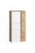 Midischrank >Paris< in weiß/ Wotaneiche, MDF - 65x130x35cm (BxHxT)