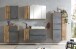 Midischrank >Paris< in Betongrau/ Wotaneiche, MDF - 65x130x35cm (BxHxT)
