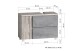 Waschbeckenunterschrank >Paris< in weiß, Wotaneiche, MDF - 85x54x35cm (BxHxT)