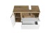 Waschbeckenunterschrank >Paris< in weiß, Wotaneiche, MDF - 85x54x35cm (BxHxT)