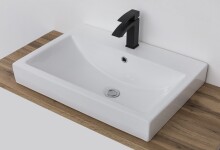 Waschtisch >Paris< in grau, Wotaneiche, MDF - 105x65,5x47cm (BxHxT)