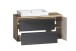 Waschtisch >Paris< in grau, Wotaneiche, MDF - 105x65,5x47cm (BxHxT)