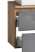 Waschtisch >Paris< in grau, Wotaneiche, MDF - 105x65,5x47cm (BxHxT)