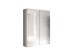 Schwebetürenschrank >Salva< 2 Böden, 4 Stangen, Weiss Hochglanz / Weiss - 180x230x55cm (B/H/T)