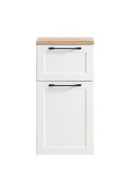 Unterschrank >Lyon< in weiß, Wotaneiche, MDF - 40x79x35cm (BxHxT)