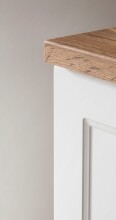 Waschbeckenunterschrank >Lyon< in weiß, Wotaneiche, MDF - 60x54x35cm (BxHxT)