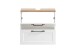 Waschbeckenunterschrank >Lyon< in weiß, Wotaneiche, MDF - 60x54x35cm (BxHxT)