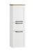 Midischrank >Lyon< in weiß, Wotaneiche, MDF - 40x130x35cm (BxHxT)
