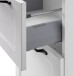 Midischrank >Lyon< in weiß, Wotaneiche, MDF - 40x130x35cm (BxHxT)
