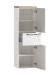 Midischrank >Lyon< in weiß, Wotaneiche, MDF - 40x130x35cm (BxHxT)