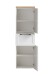 Midischrank >Lyon< in weiß, Wotaneiche, MDF - 40x130x35cm (BxHxT)