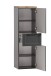 Midischrank >Lyon< in grau, Wotaneiche, MDF - 40x130x35cm (BxHxT)