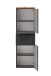 Midischrank >Lyon< in grau, Wotaneiche, MDF - 40x130x35cm (BxHxT)