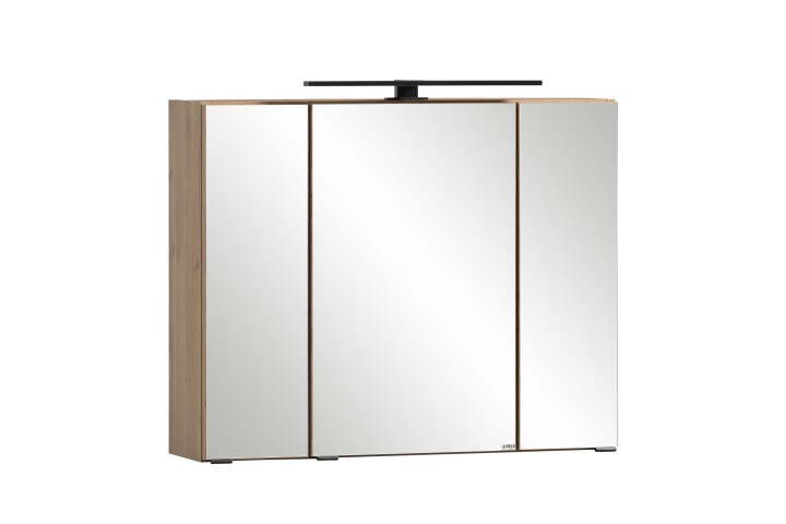 Spiegelschrank >Lyon< in Wotaneiche - 80x64x20cm (BxHxT)