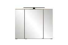 Spiegelschrank >Lyon< in Wotaneiche - 80x64x20cm...