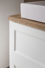 Waschtisch >Lyon< in weiß, MDF - 80x63x47cm (BxHxT)