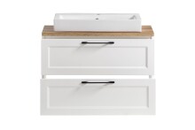 Waschtisch >Lyon< in weiß, MDF - 80x63x47cm (BxHxT)