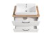 Waschtisch >Lyon< in weiß, MDF - 80x63x47cm (BxHxT)