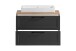 Waschtisch >Lyon< in grau, Wotaneiche, MDF - 80x63x47cm (BxHxT)
