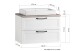 Waschtisch >Lyon< in grau, Wotaneiche, MDF - 80x63x47cm (BxHxT)