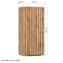 Hängeschrank >Nizza< in Wotaneiche-Dekor - 30x64x20cm (BxHxT)