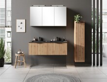 Midischrank >Nizza< in Wotaneiche-Dekor - 30x130x35cm (BxHxT)