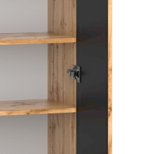 Midischrank >Nizza< in Wotaneiche-Dekor - 60x130x35cm (BxHxT)