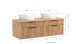Waschtisch >Nizza< in Wotaneiche-Dekor - 120x41x47cm (BxHxT)