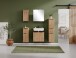 Waschbeckenunterschrank >Nizza< in Wotaneiche-Dekor - 60x54x35cm (BxHxT)