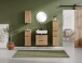 Waschbeckenunterschrank >Nizza< in Wotaneiche-Dekor - 60x54x35cm (BxHxT)